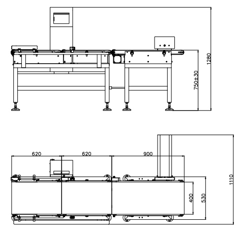 SUS304 Online Digital Check Weigher Sorting Machine