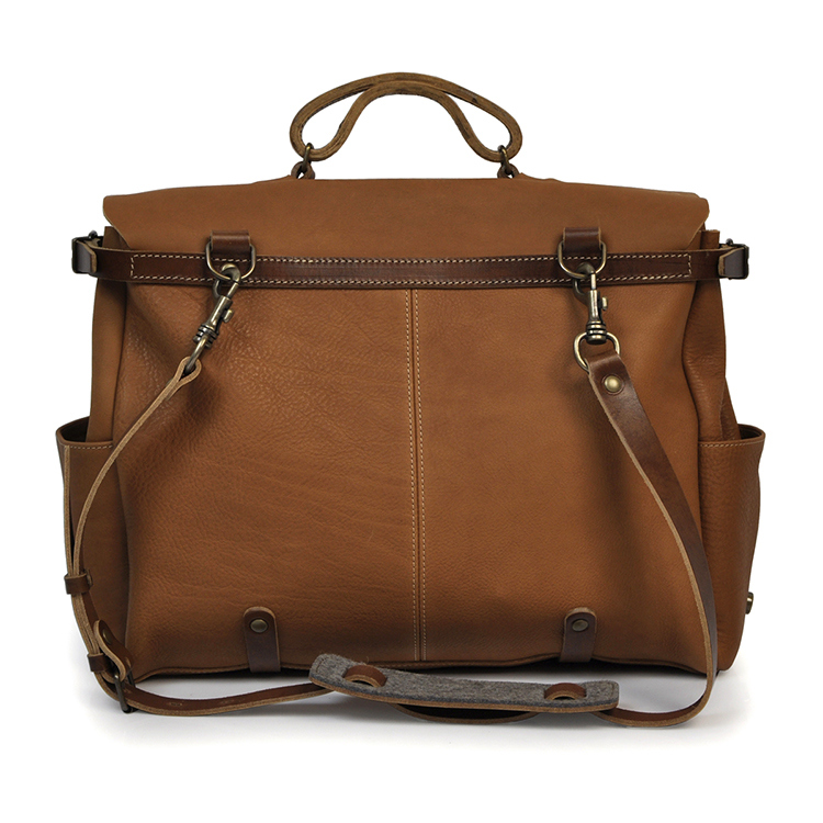 High End Vintage Tan Leather Mens Shoulder Messenger Designer Bags