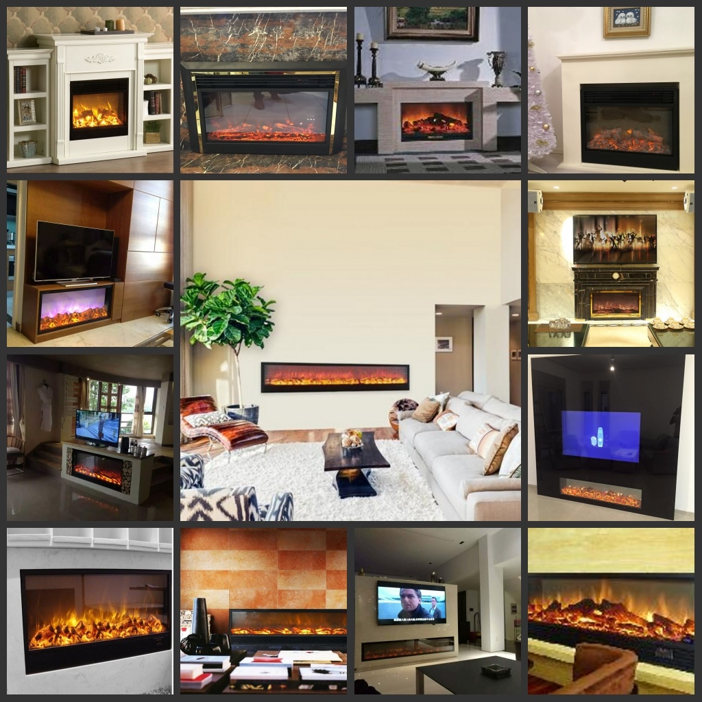 Hot Sales High Quality Ressessed or Insert or Embedded or Built-in Wall Electric Fireplace with Remote Control