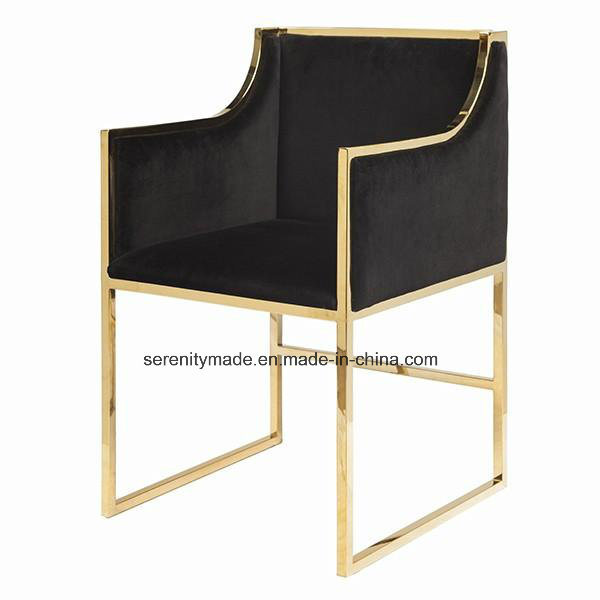 Event Hire Luxury Brass Frame Upholstered Banquet Dining Chair