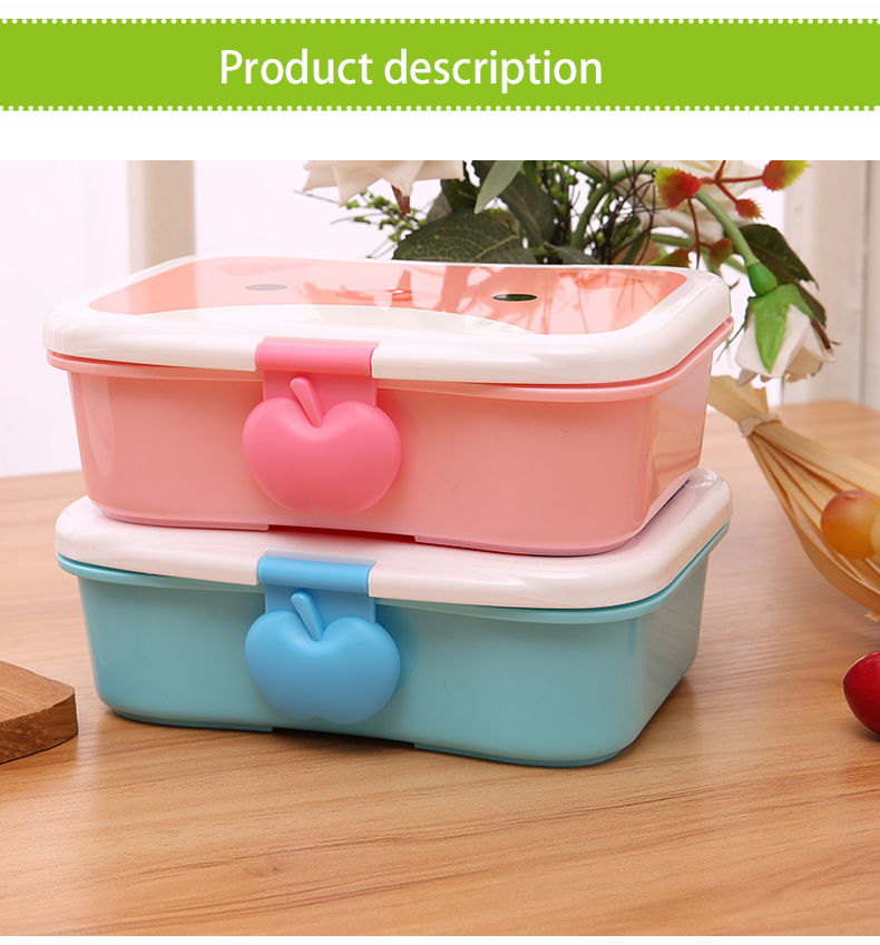 High Quality Small Bento Fruit Lock Catch Fashion Colorful Lunch Box