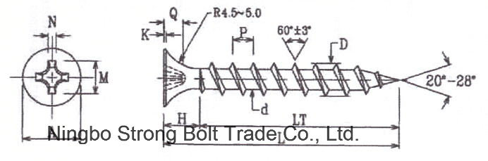 Phil Bugle HD Coarse Thread Drywall Screws Zinc Plated #6X2