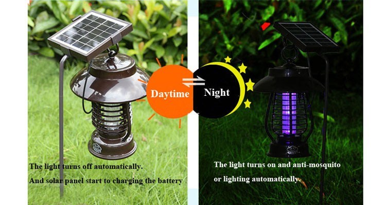 Solar Power Electric Mosquito Killer Lamp Anti Mosquito