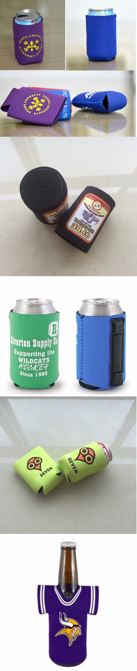 130*105*3mm Custom Neoprene Koozie Stubby Holder Beer Can Cooler