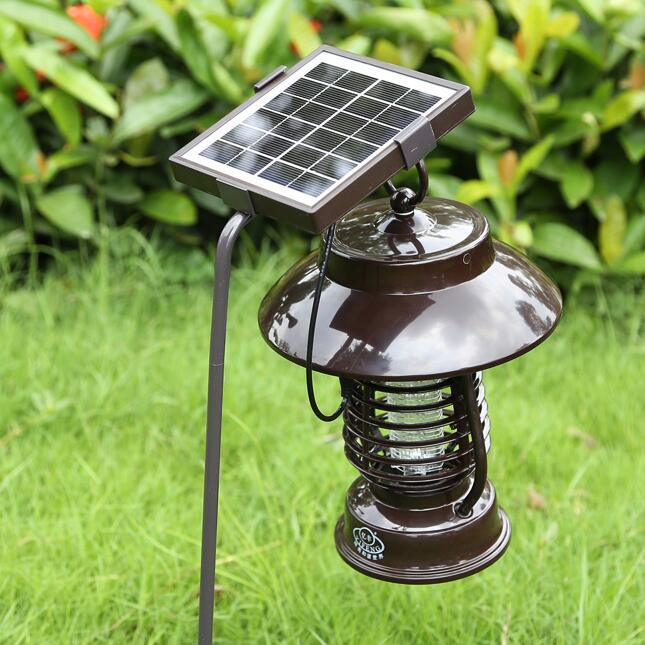 Indoor Traps Mosquito Control Solar Powered Electric Mosquito Trap with LED Light