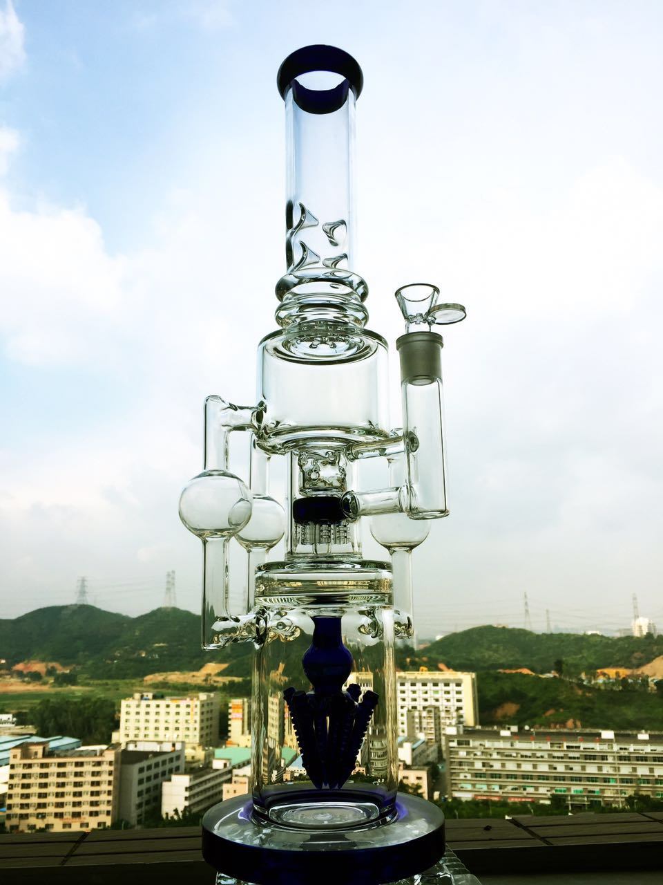 China Factory Tobacco LED Glass Shisha Hookah for Glass Water Smoking Pipe