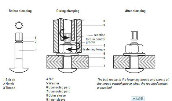 Inch Size Tension Control Bolt ASTM F1852