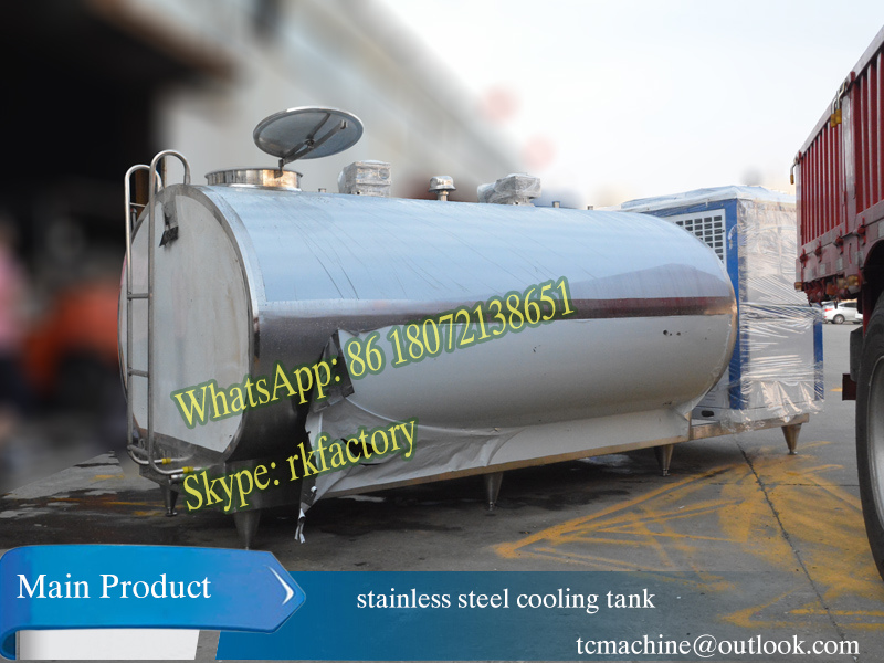 5t Stainless Steel Cooling Tank for Farm Milk (cooling from 35 to 4degree, 2 hours time needed)