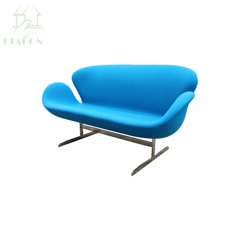 Modern Design Ergonomic Elegant Wool Cover Swan Sofa