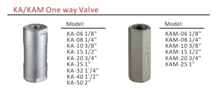 Pneumatic Kam Series One Way Check Valve