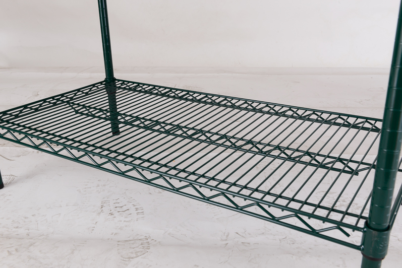 5 Tier Epoxy Heavy Duty Wire Shelving for Cold Room Use