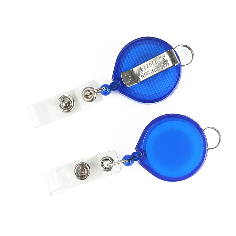 ID Personalized Round Plastic Retractable Badge Reels Keychain (BG-01)