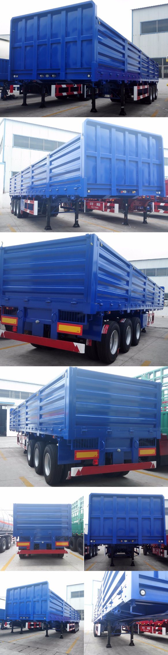 40FT 3 Axle Cargo/Flatbed/Side Wall/Container Utility Semi Truck Trailer for Sino Truk