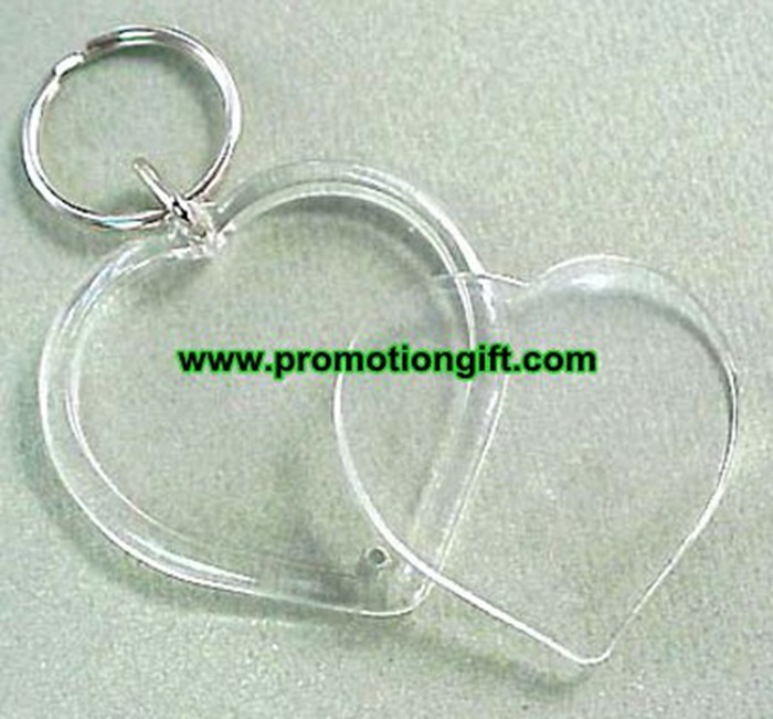 Heart Shaped Acrylic Photo Keychain