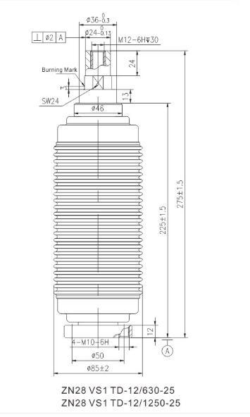 Zn28 Vs1 Vacuum Interrupter for Indoor Circuit Breaker (208C)