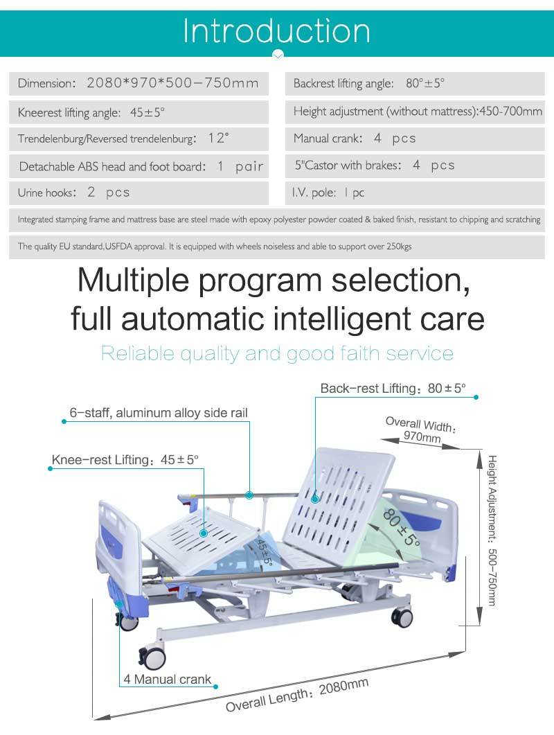 Cheap Metal Medical Emergency Clinic Hospital Patient Sick Bed