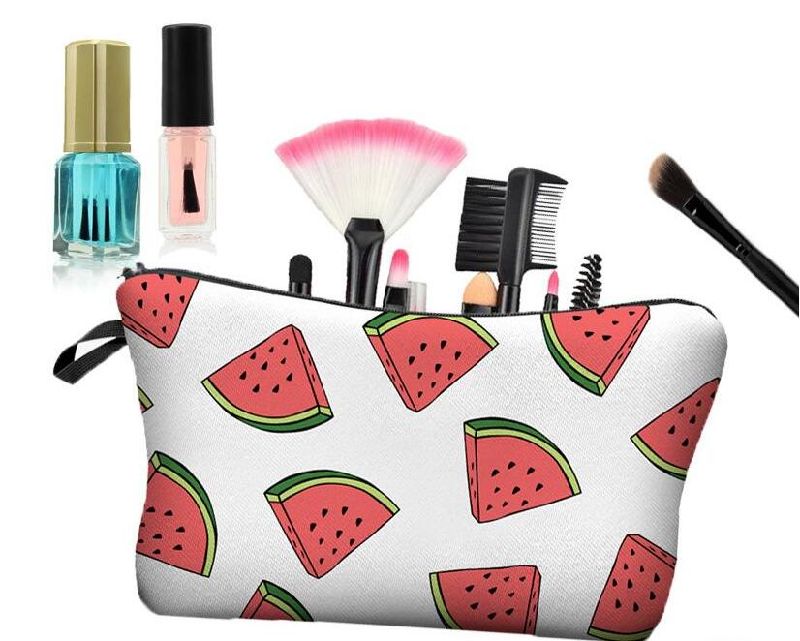 Watermelon 3D Printing Make up Bag Necessaries Women Cosmetics Bags Travel Organizer Makeup Bag