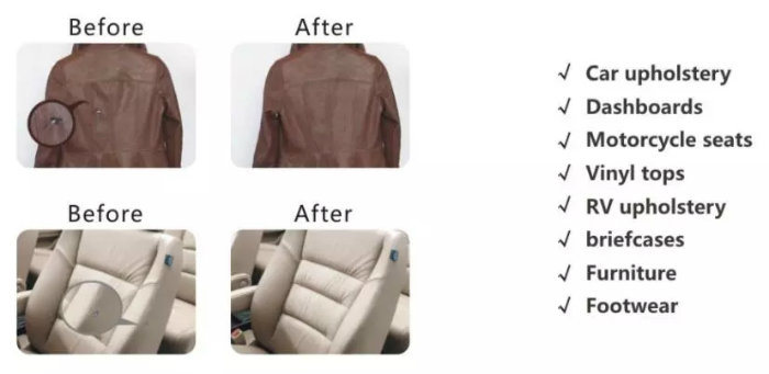 Leather & Vinyl Repair Restoration Kit for Couch Car Seats Handbags Jacket Set