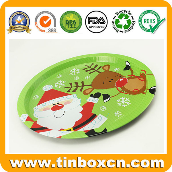 Christmas Gifts Metal Tin Serving Trays