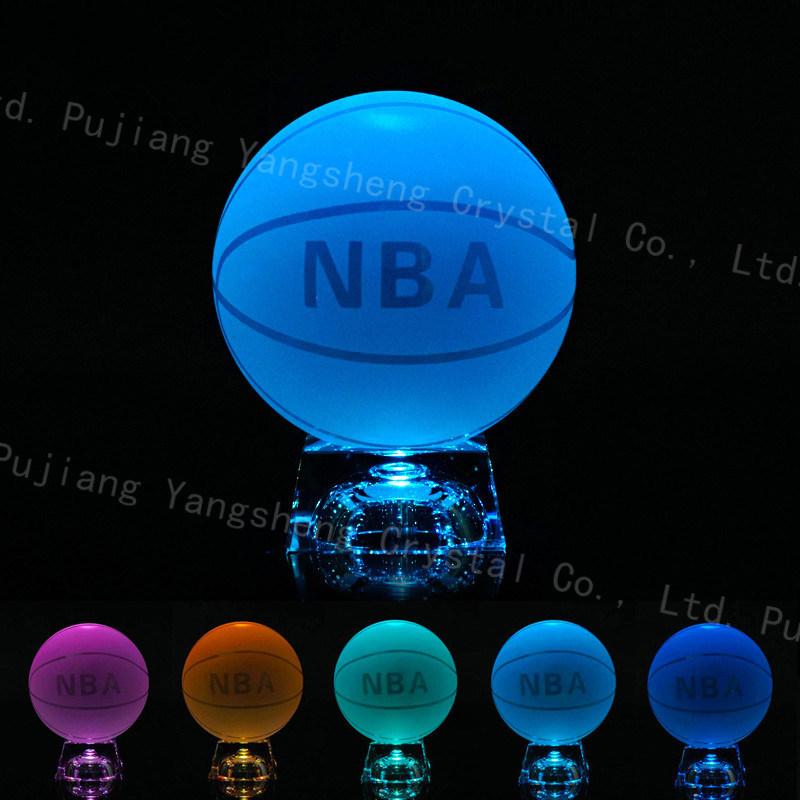 Transparent Basketball NBA Crystal Glass Ball Crafts