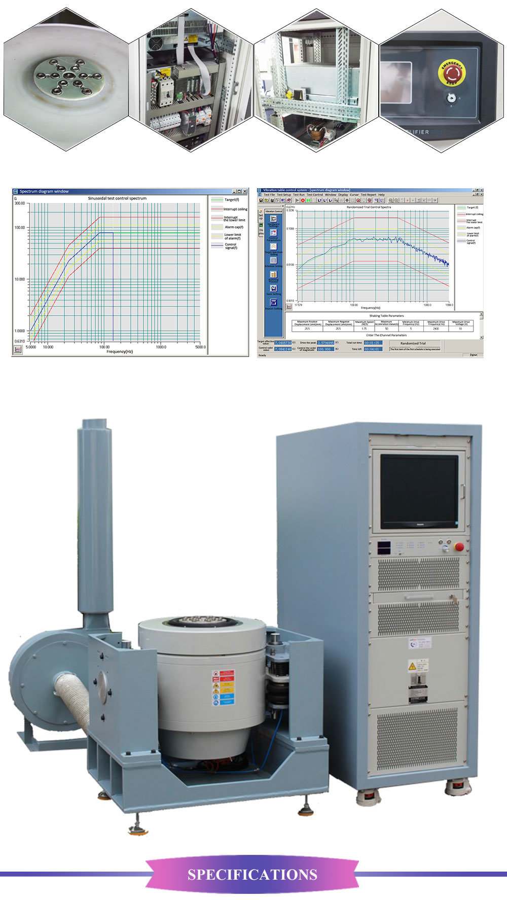 Dongguan Factory Machine Electrodymatic Type High Frequency Vibration Test Cabinet