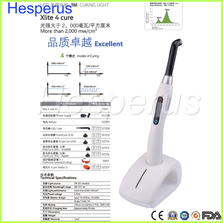 Dental Powerful 7W Wireless Curing Lamp LED Curing Light Hesperus