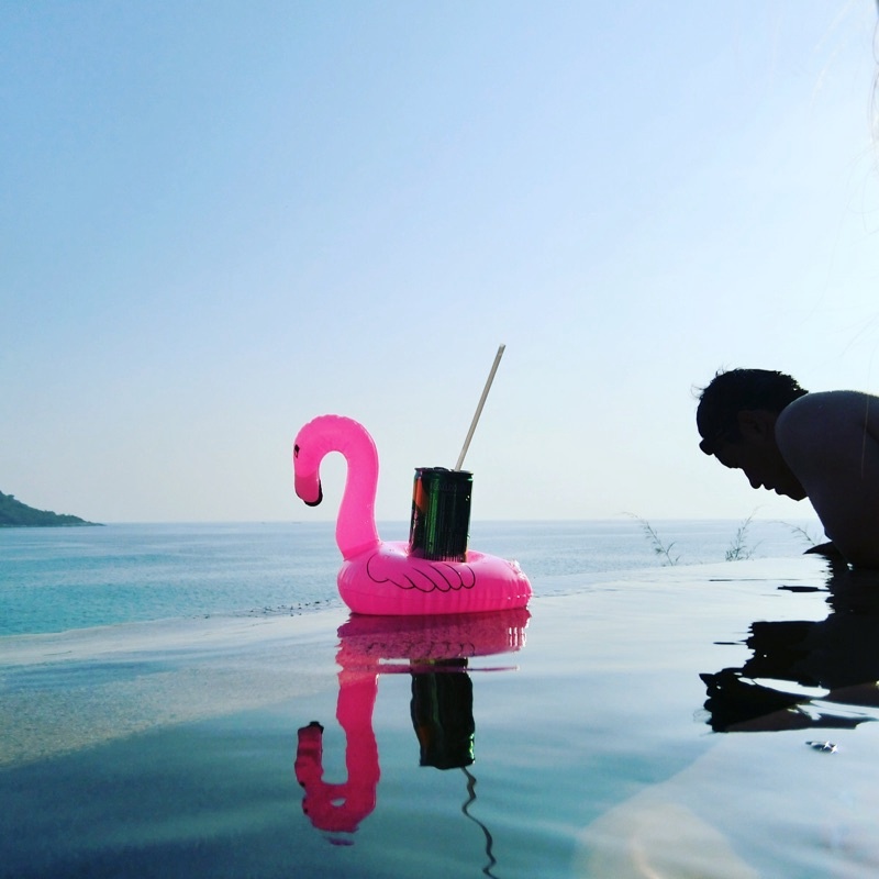 Flamingo Floating Inflatable Drink Holder for Pool Swimming Accessories