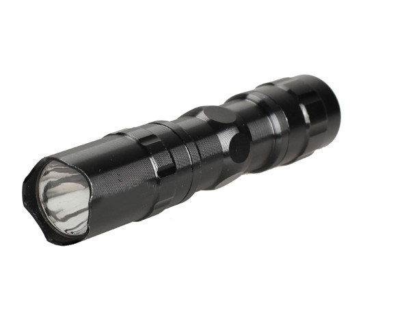 Cheap 3W Black Superbright LED Flashlight Small Electric Torch with Key Ring