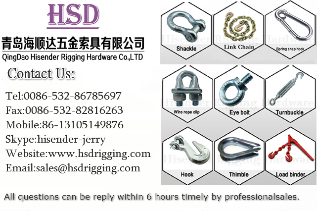 Bow Shackle Steel Zincplated, European Type