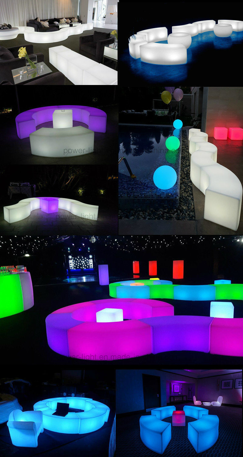 Hotselling Plastic Furniture LED Outdoor Chairs