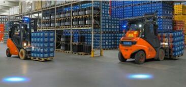 LED Blue Spot Light Forklift Arrow Light for Road Warning