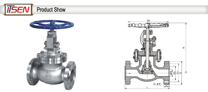 Dn80 Hand Wheel Operated Flange Carbon Steel Globe Valve