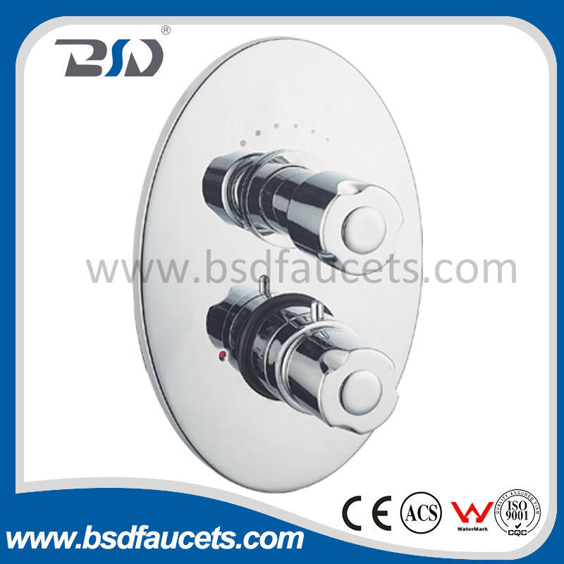 in Wall Concealed Thermostatic Shower Valve with Oval Brass Plate