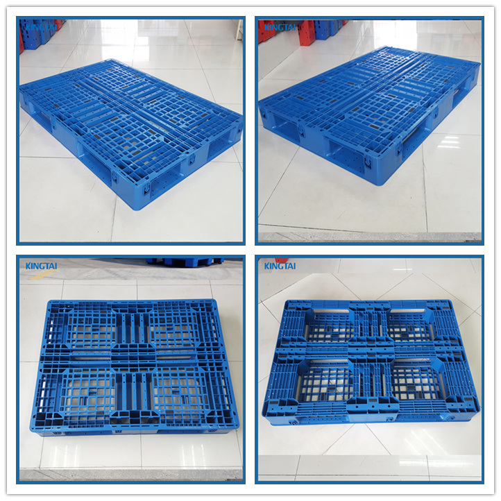 Steel Reinforced 4 Way Entry Industry Warehouse Plastic Pallets