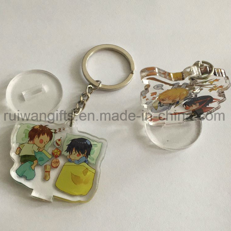 Custom Cheap Round Clear Acrylic Keychain for Promotional