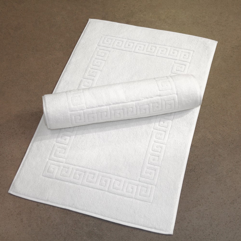 Indian Cotton Plain White Terry Bath Towel / Bath Mat