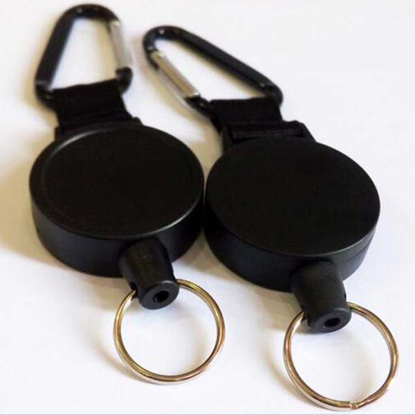 Heavy Duty Metal Retractable ID Key Ring Holder with Belt