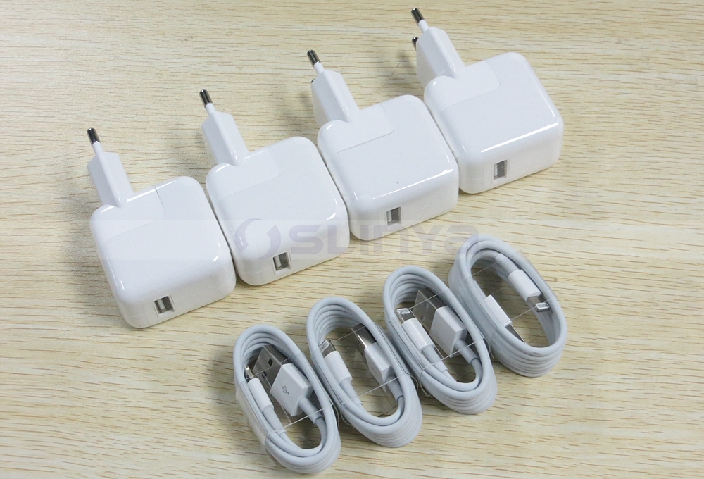 EU Au Us UK 2 in 1 Wall Adapter USB Cable Fast Charger 2A Wall Charger + Lightning Cable for iPad Air 2 Mini 3 4 iPhone 7 Plus 6s