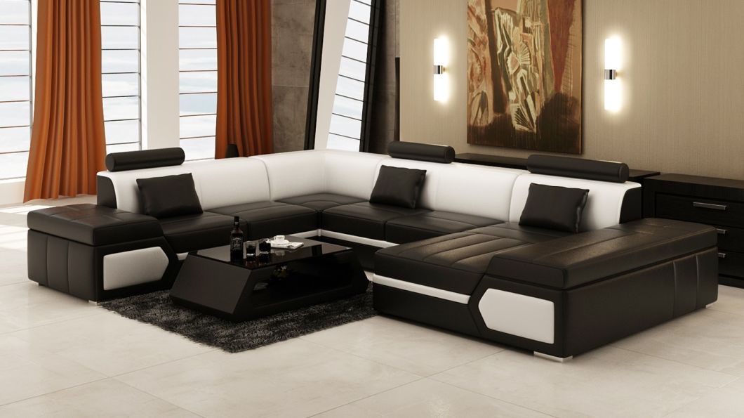 Sectional Sofa Set Designs Modern Furniture U Shape Leather Sofa