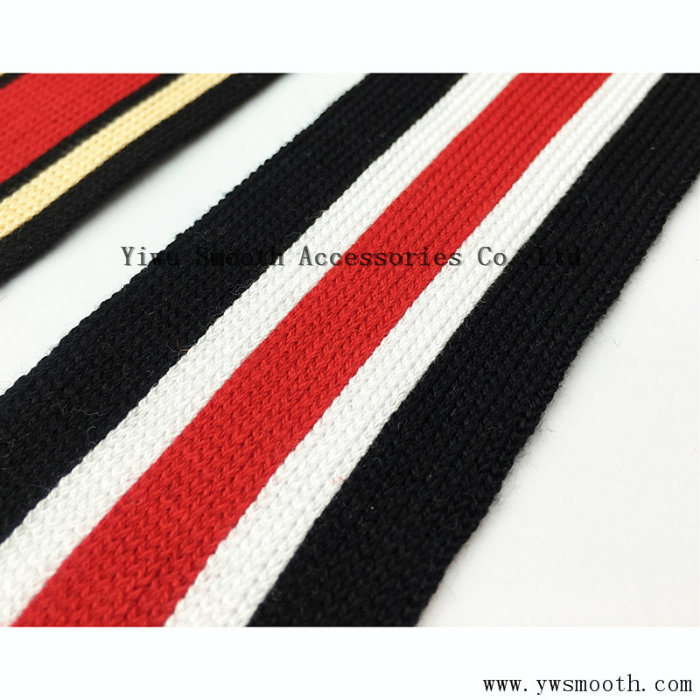 Garment Fashion Wide Straps Cotton Color Stripe Three Webbing Ribbon