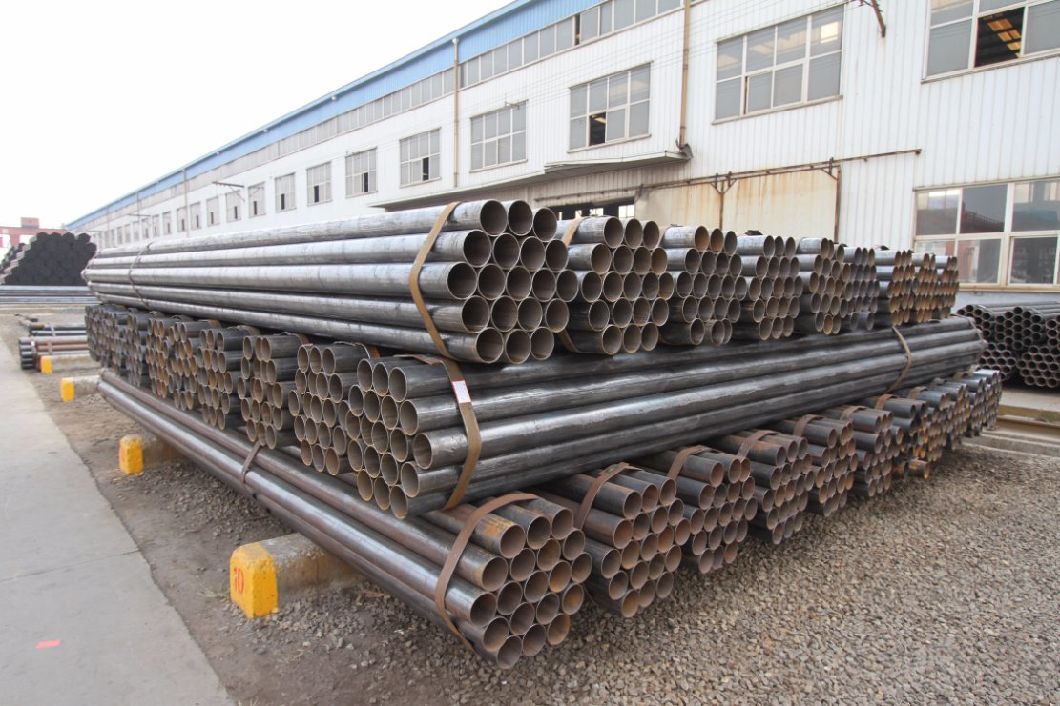 ASTM A53 Black Painted ERW Hollow Section Carbon Steel Pipes