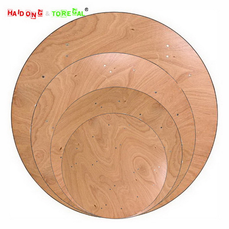 Outdoor Round Foldable Plywood Wood Folding Wedding Tables