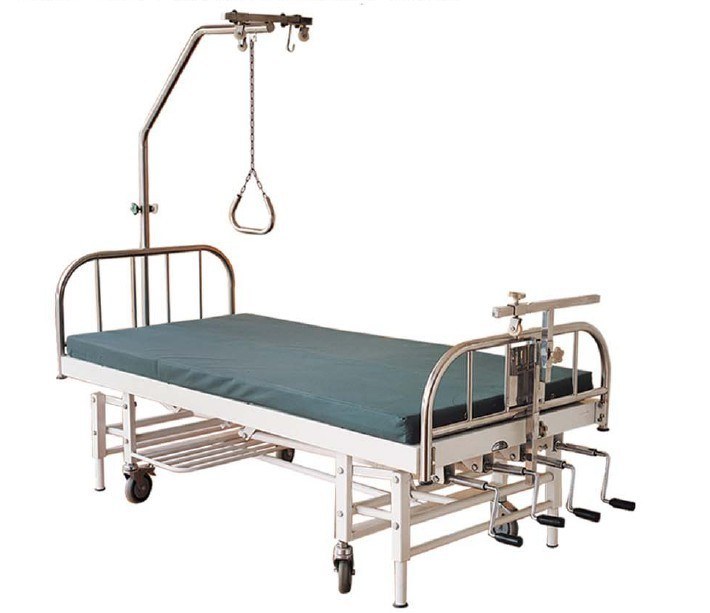 Stainless-Steel 4-Crank Orthopedics Traction Bed