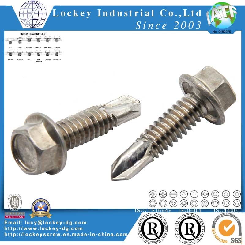 Stainless Steel Screw Ss410 Hex Washer Head Self Drilling Screw