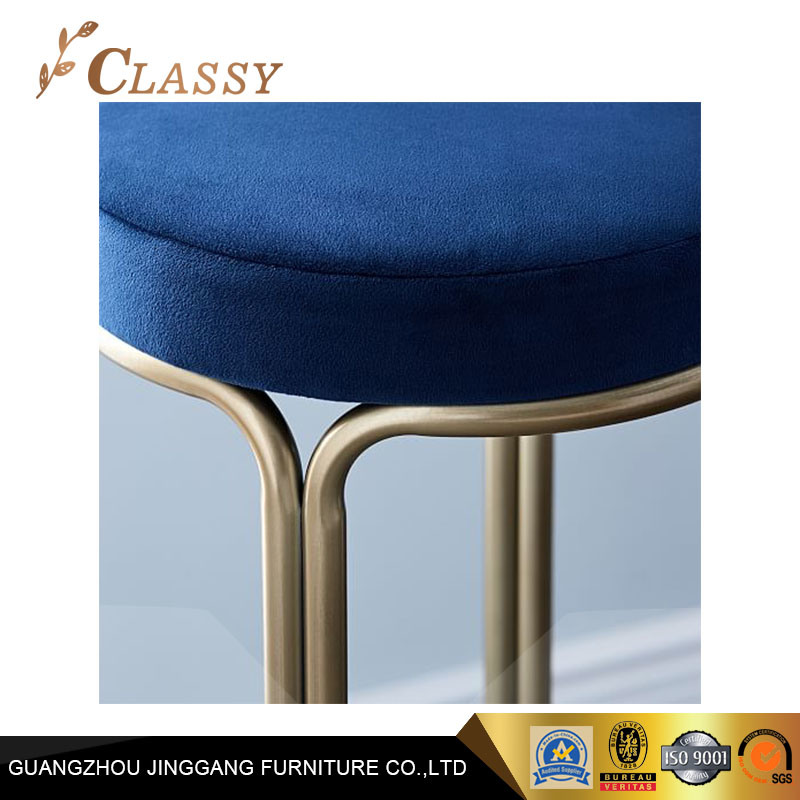 Round Shape Fabric Bar Stools for Bar and Home Use