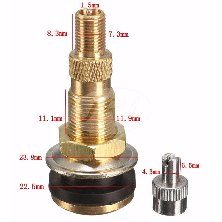 Air Water Tubeless Brass Tire Valve Stems Wheel Rim Tr618A