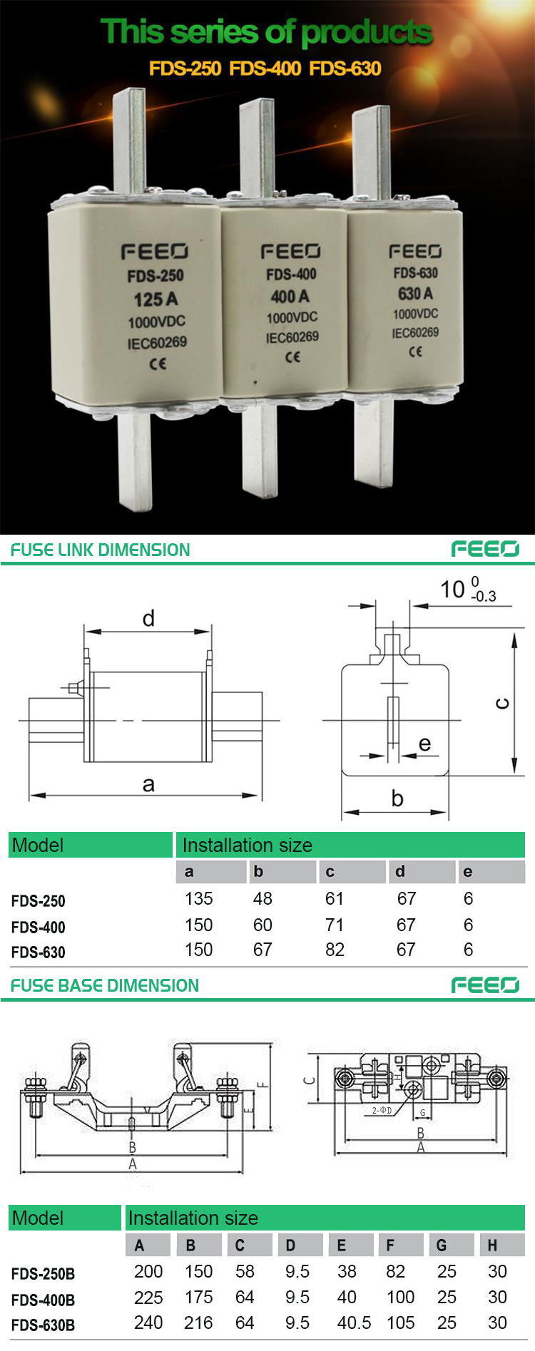 Ce Solar System Direct Current Low Voltage Breaking Capacity Electronic Fuse Resistors Link Fuse with High Quality