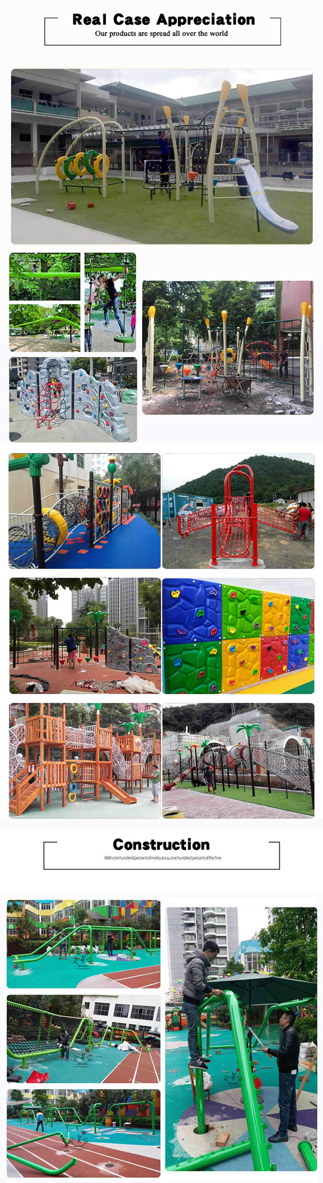 Wholesale Metal Pipe Rope Net Panel Indoor Climbing Wall Baby Gym Structure for Schools