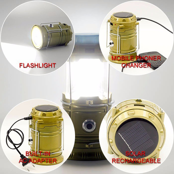 5800t Solar Rechargeable Lantern, Solar Rechargeable Camping Lantern, Solar Camping Lamp Rechargeable LED Lantern