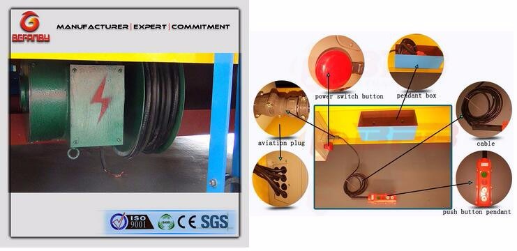 Kpj-Ld-35ton Electric Flat Car with Cable Reel for Heavy Plant